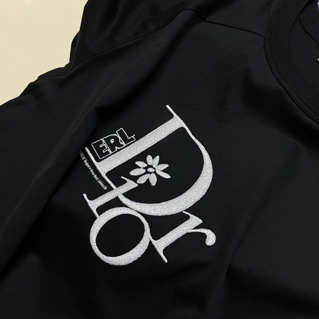 P238 DR字母绣花刺绣短袖黑色 · image 9