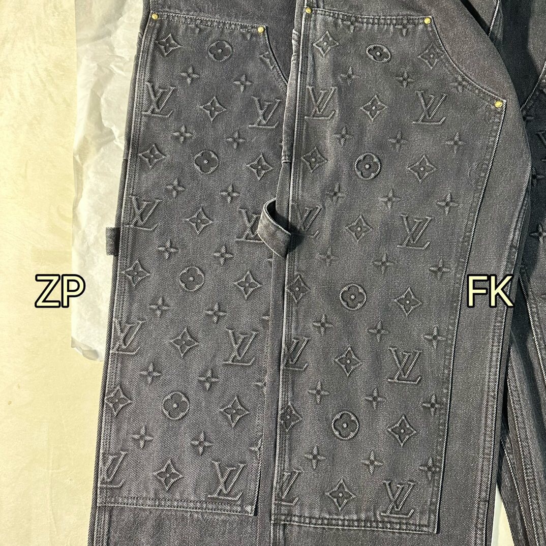 P789 提花压纹拼接牛仔裤黑色 · image 15