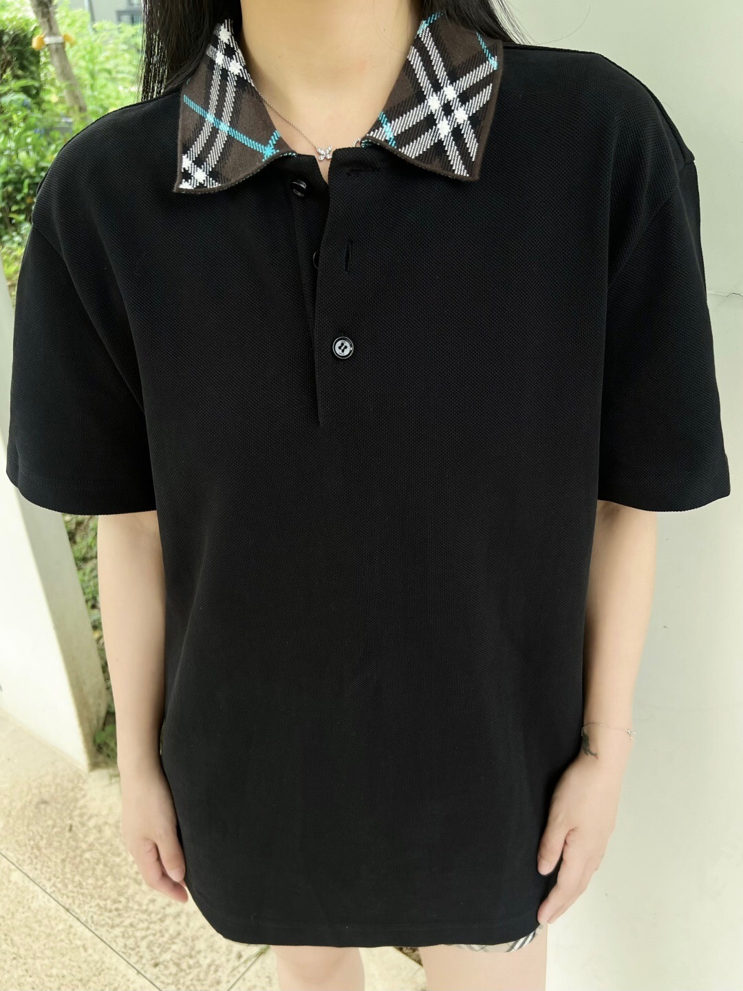 P289 BR厚款格纹领POLO黑色 · image 19