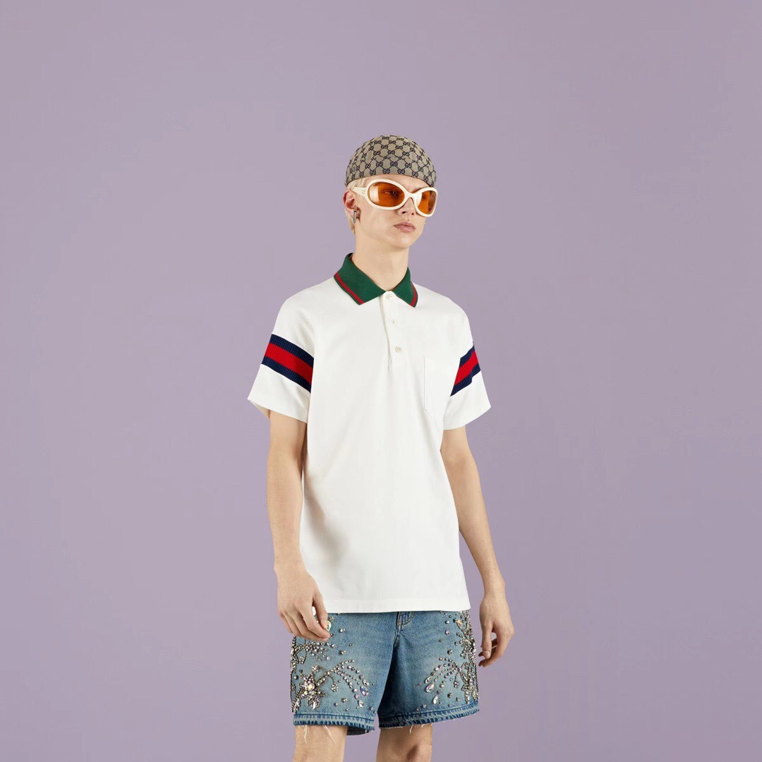 P289 红蓝织带袖子Polo · image 12