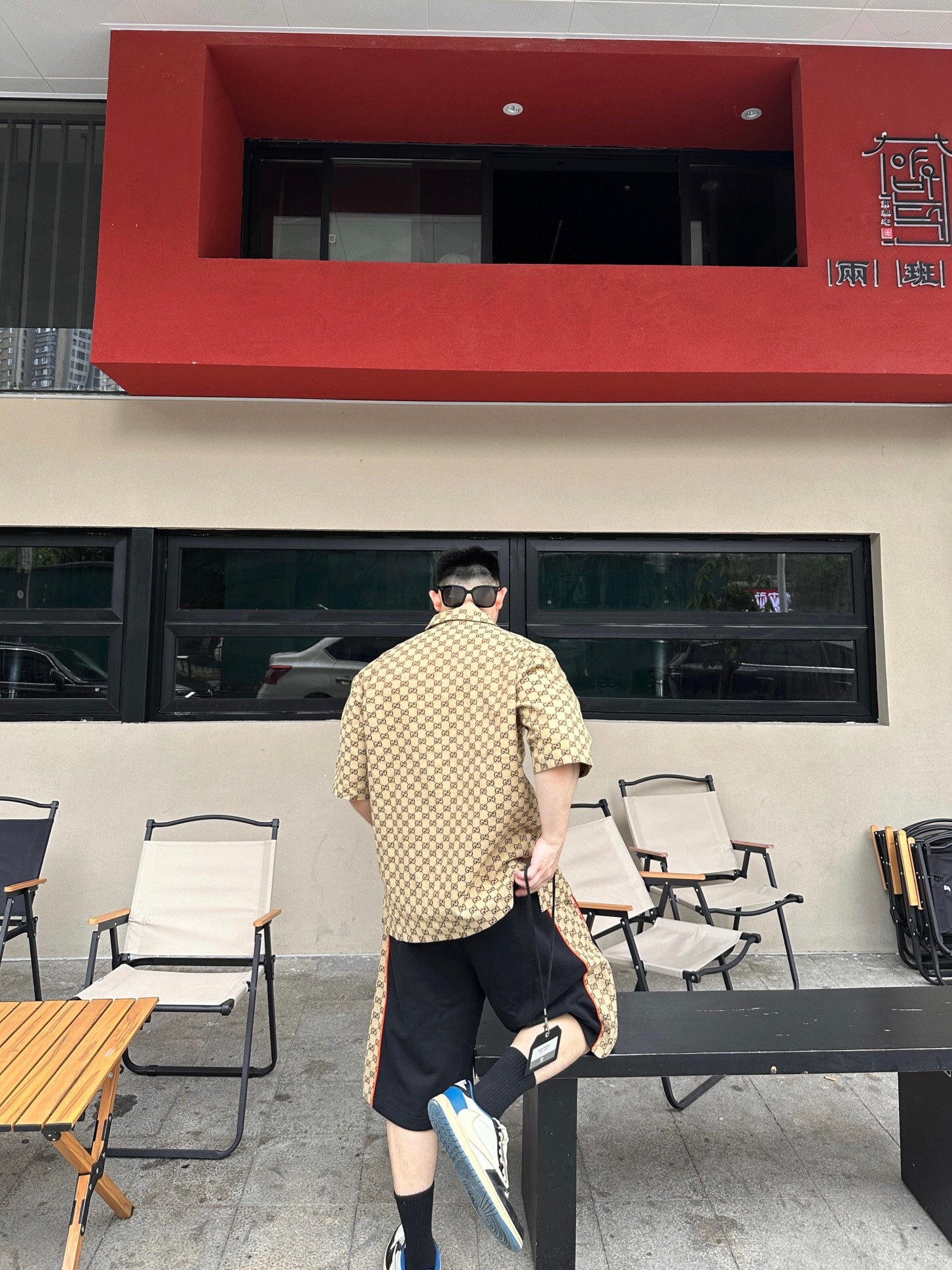 P379 提花针织短裤黑色 · image 14