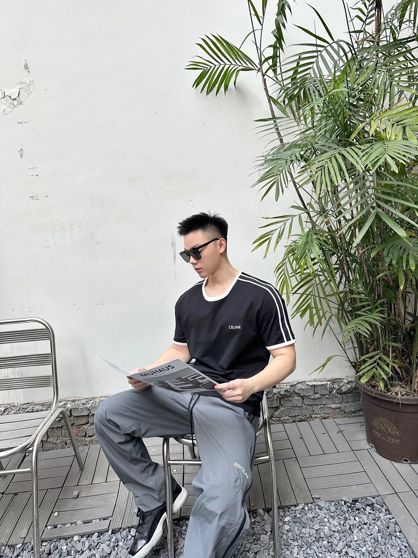 P219 C刺绣织带短袖黑色 · image 15