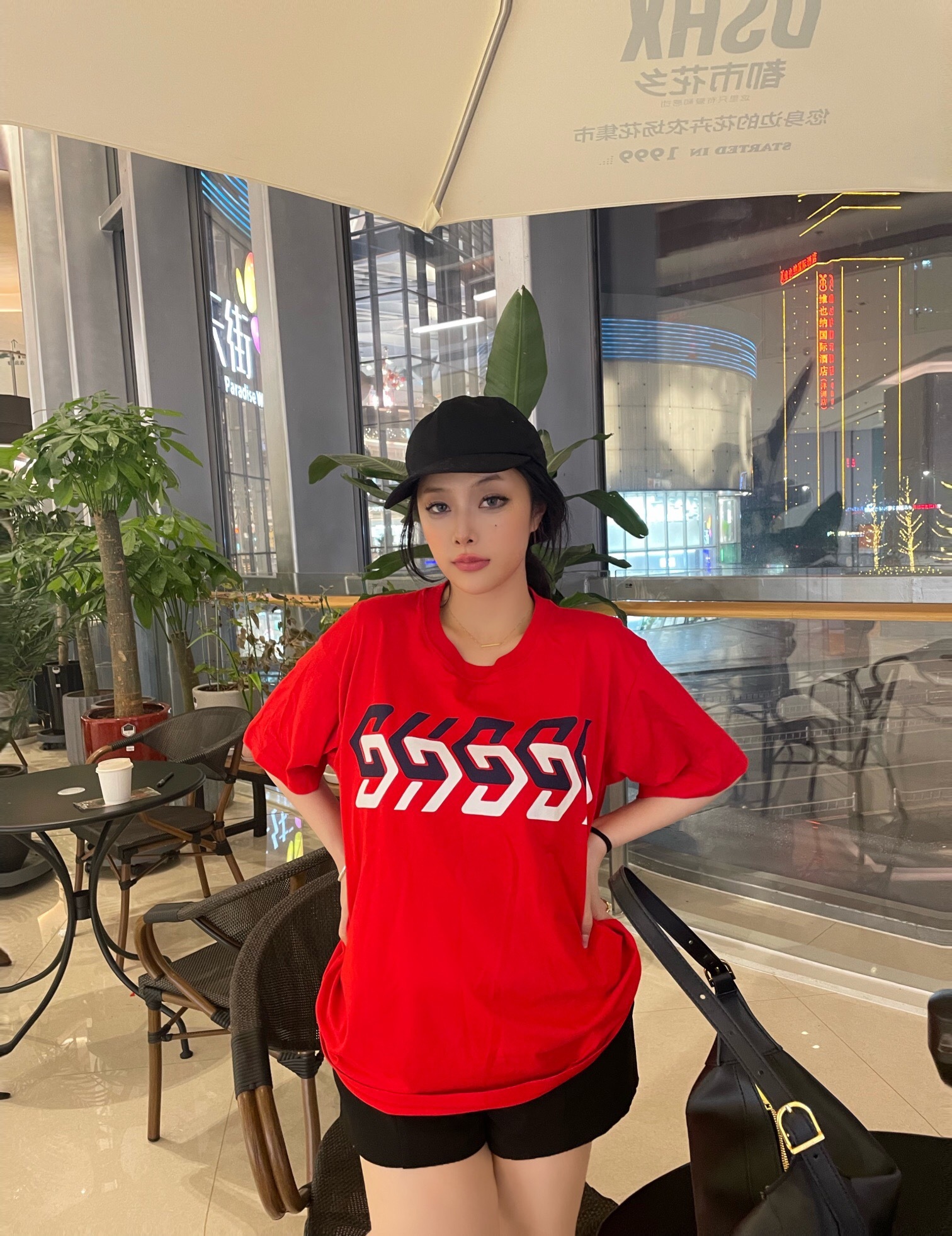 P219 G镜像字母T恤 红色 · image 19