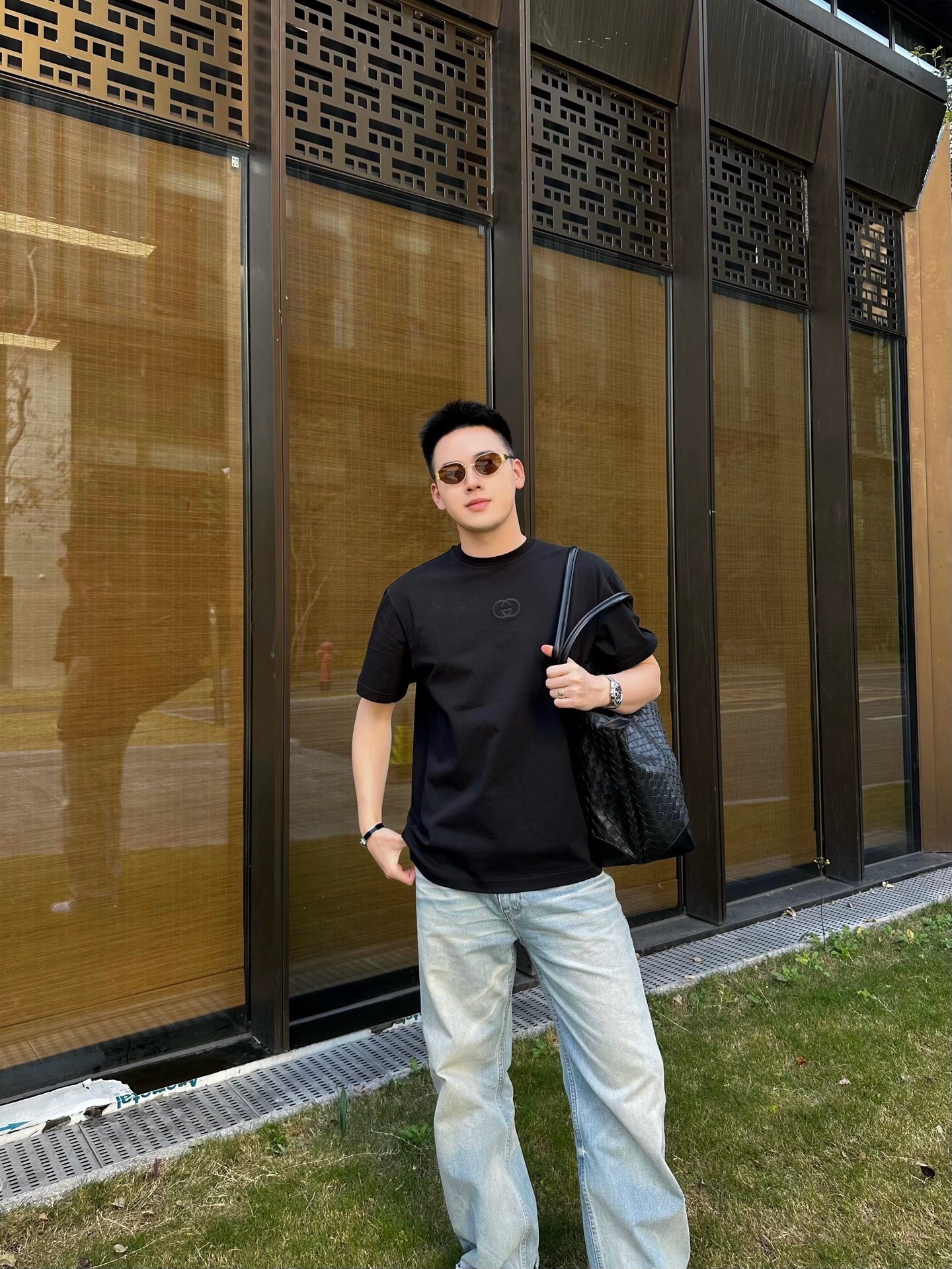 P219 黑色双G刺绣T恤 · image 16