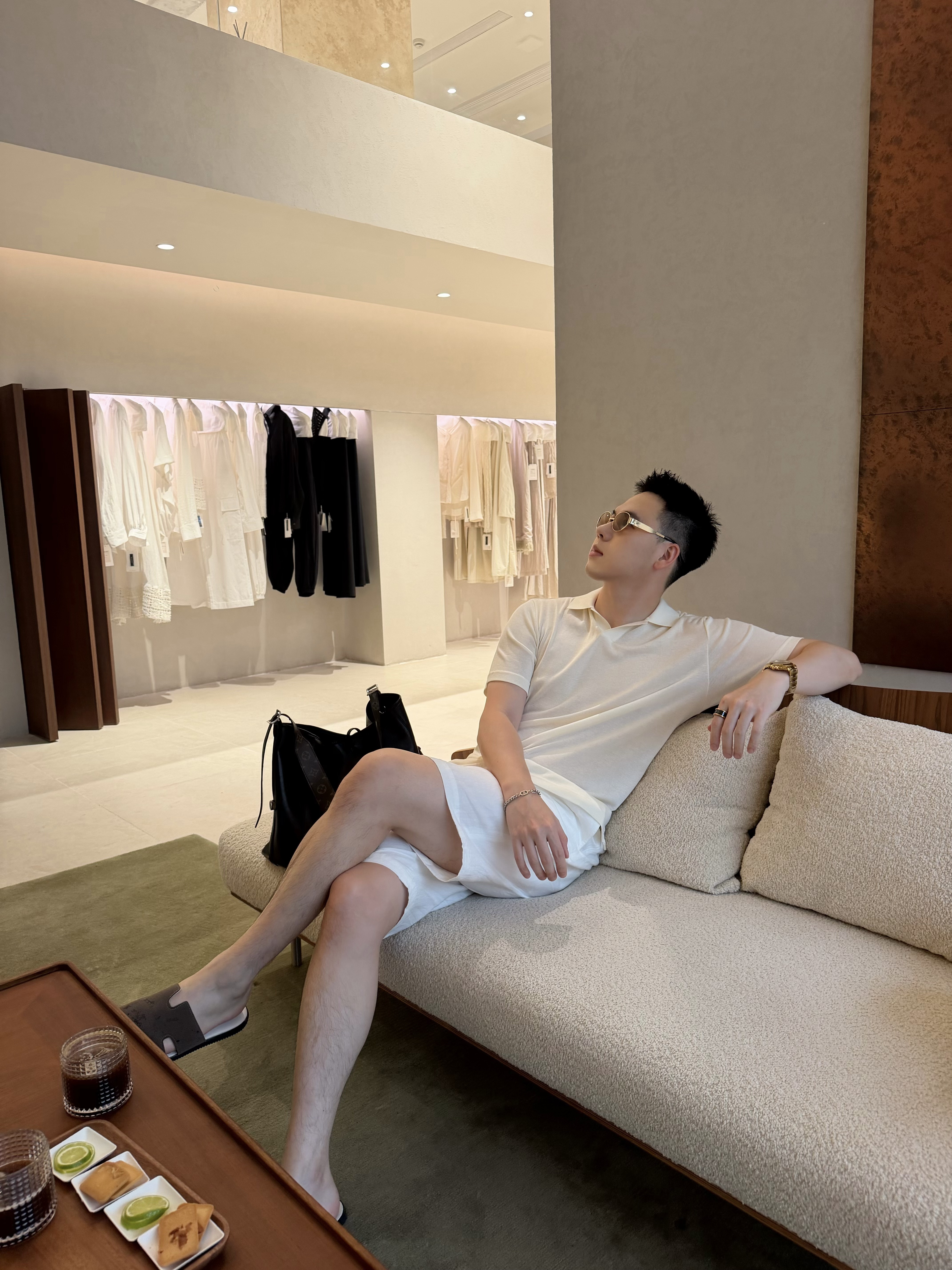 P449 蚕丝棉针织POLO杏仁奶油色 · image 22