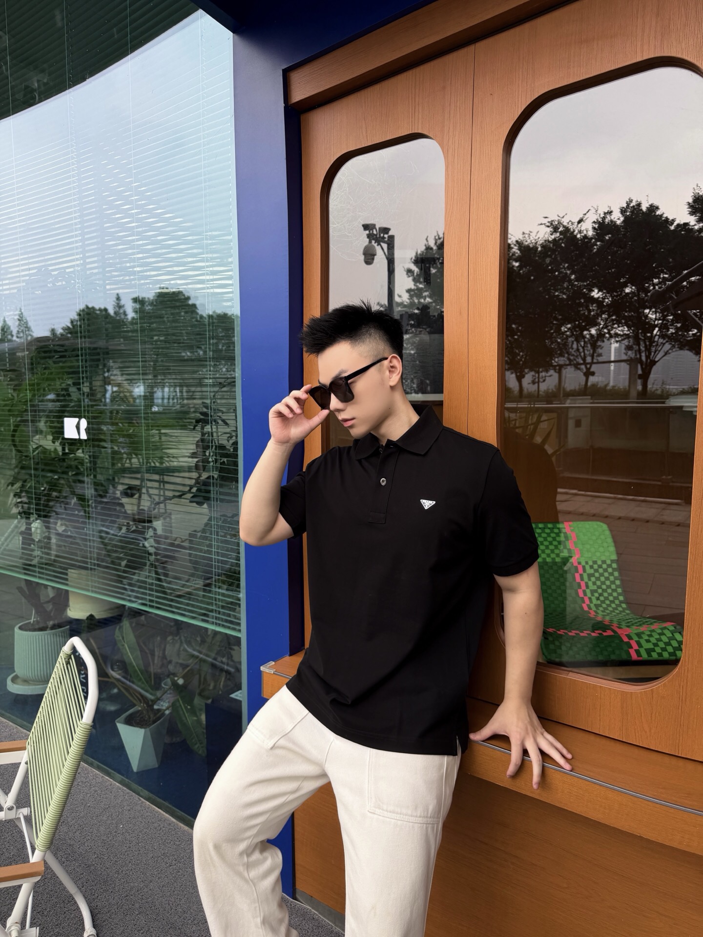 P309 Classic Triangle Black Polo Shirt · image 18