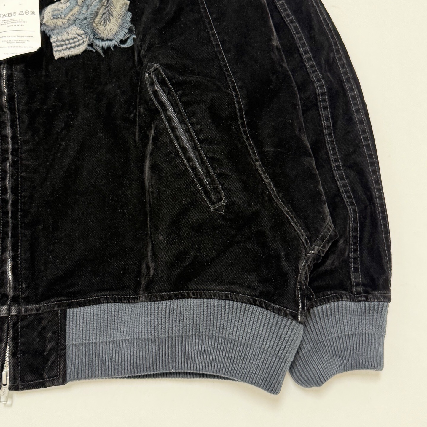 P469 Bat sleeve suede denim jacket · image 10