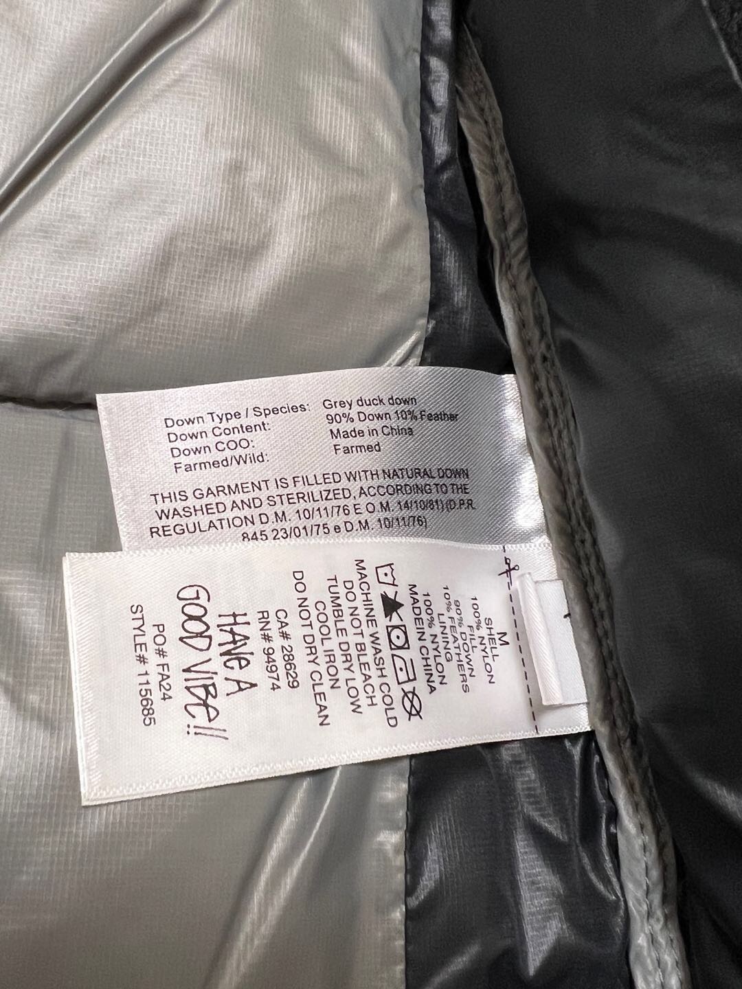P879  Stussy down jacket · image 20
