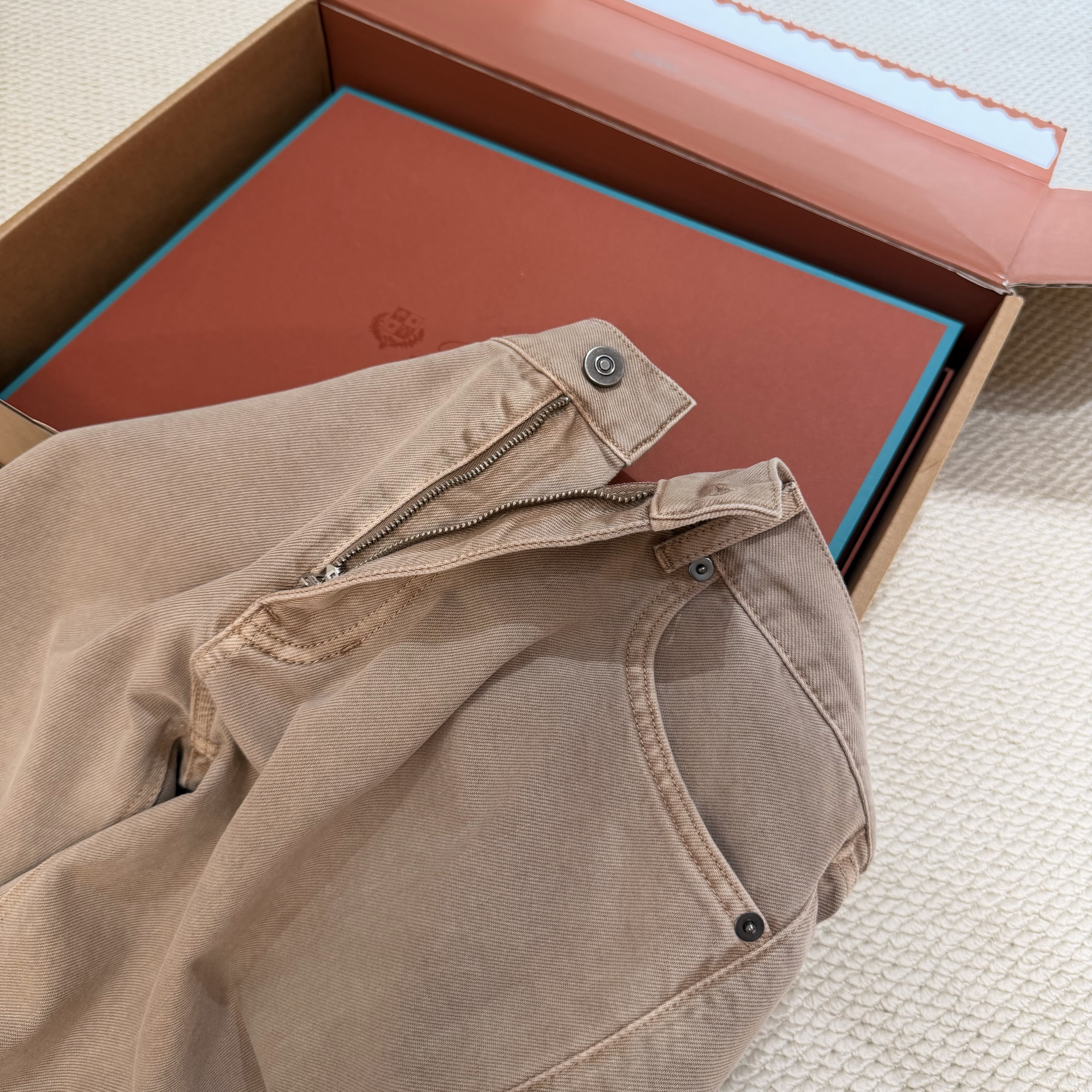 P519 Light grey brown casual pants · image 9
