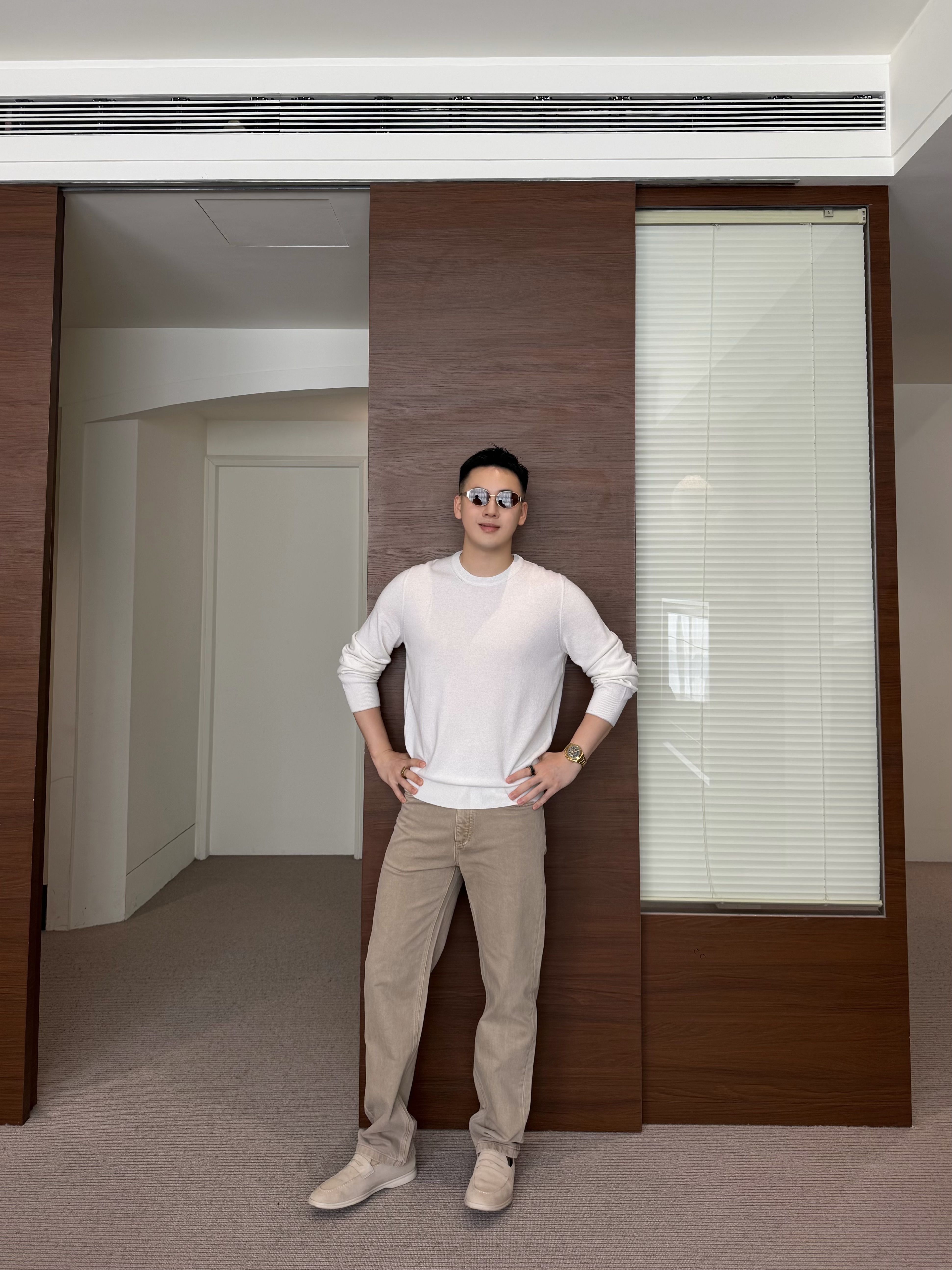 P519 Light grey brown casual pants · image 20