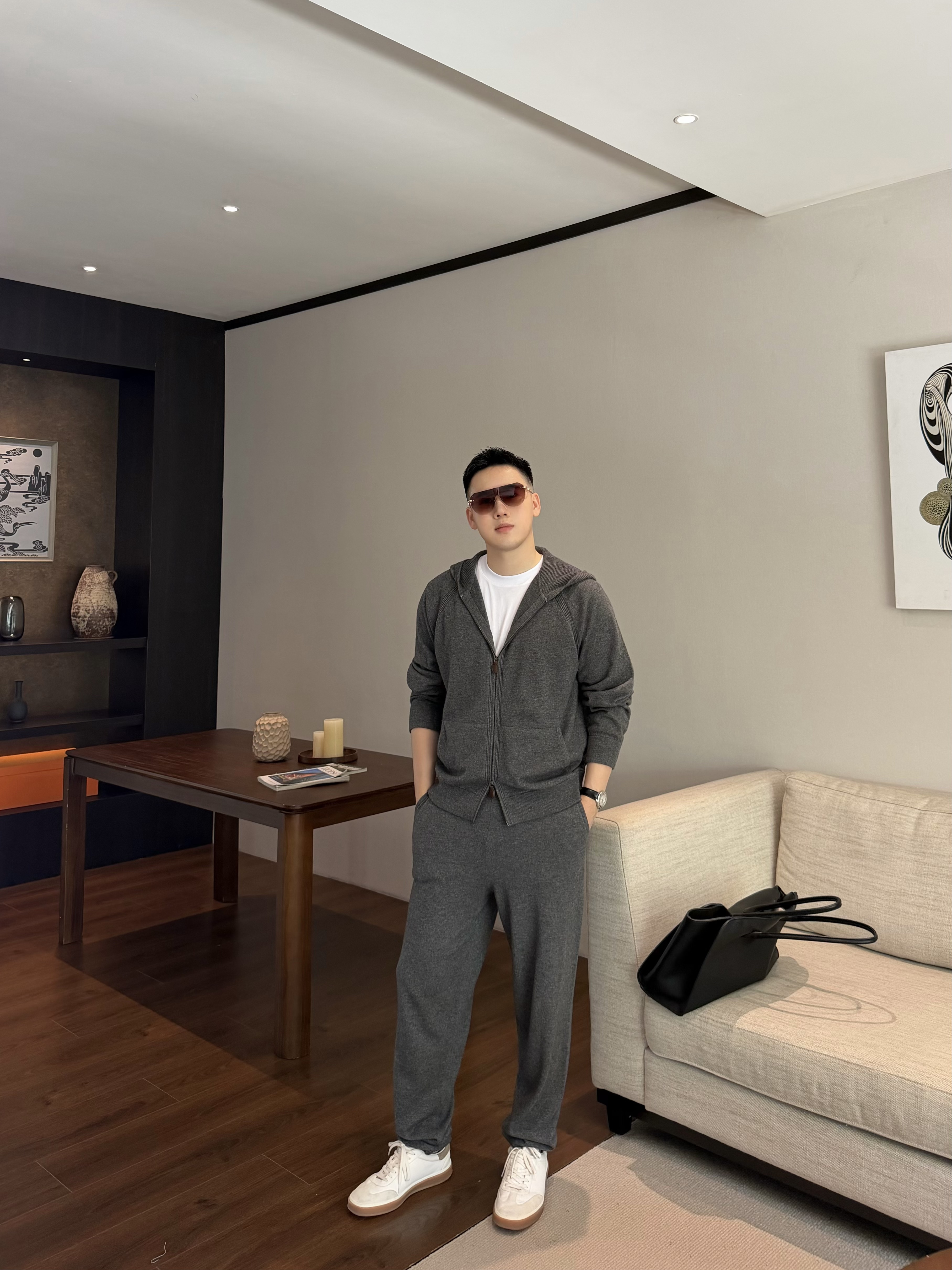 P989  Wool casual pants (dark gray) · image 23