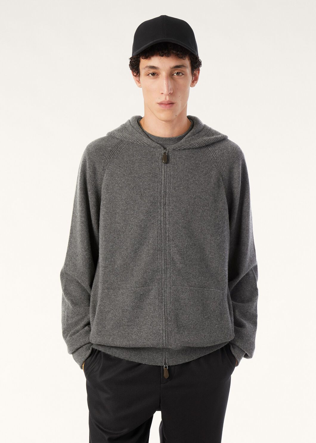 P1099 Wool Hoodie (Dark Grey) · image 18