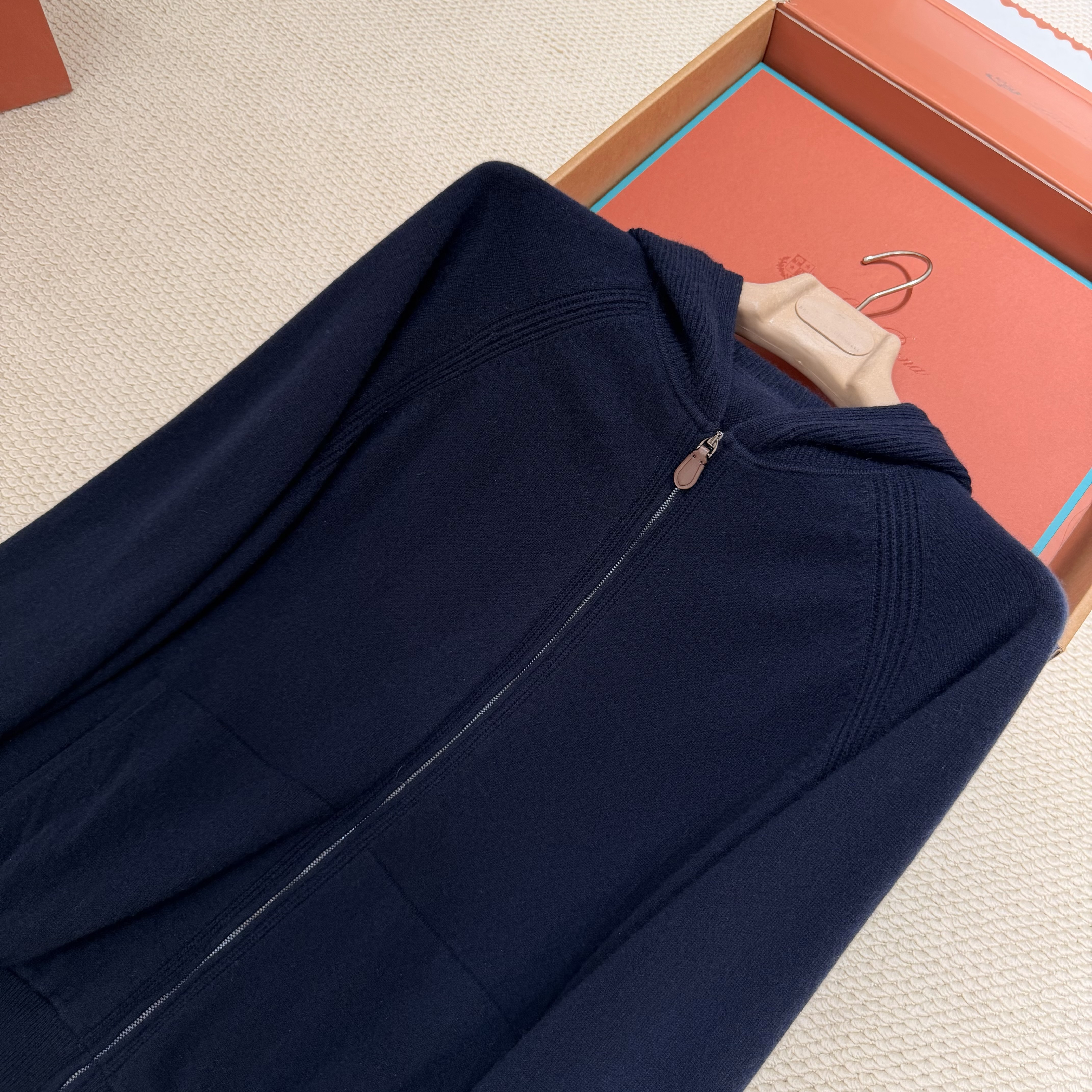 P1099 Wool Hoodie (Deep Blue) · image 9