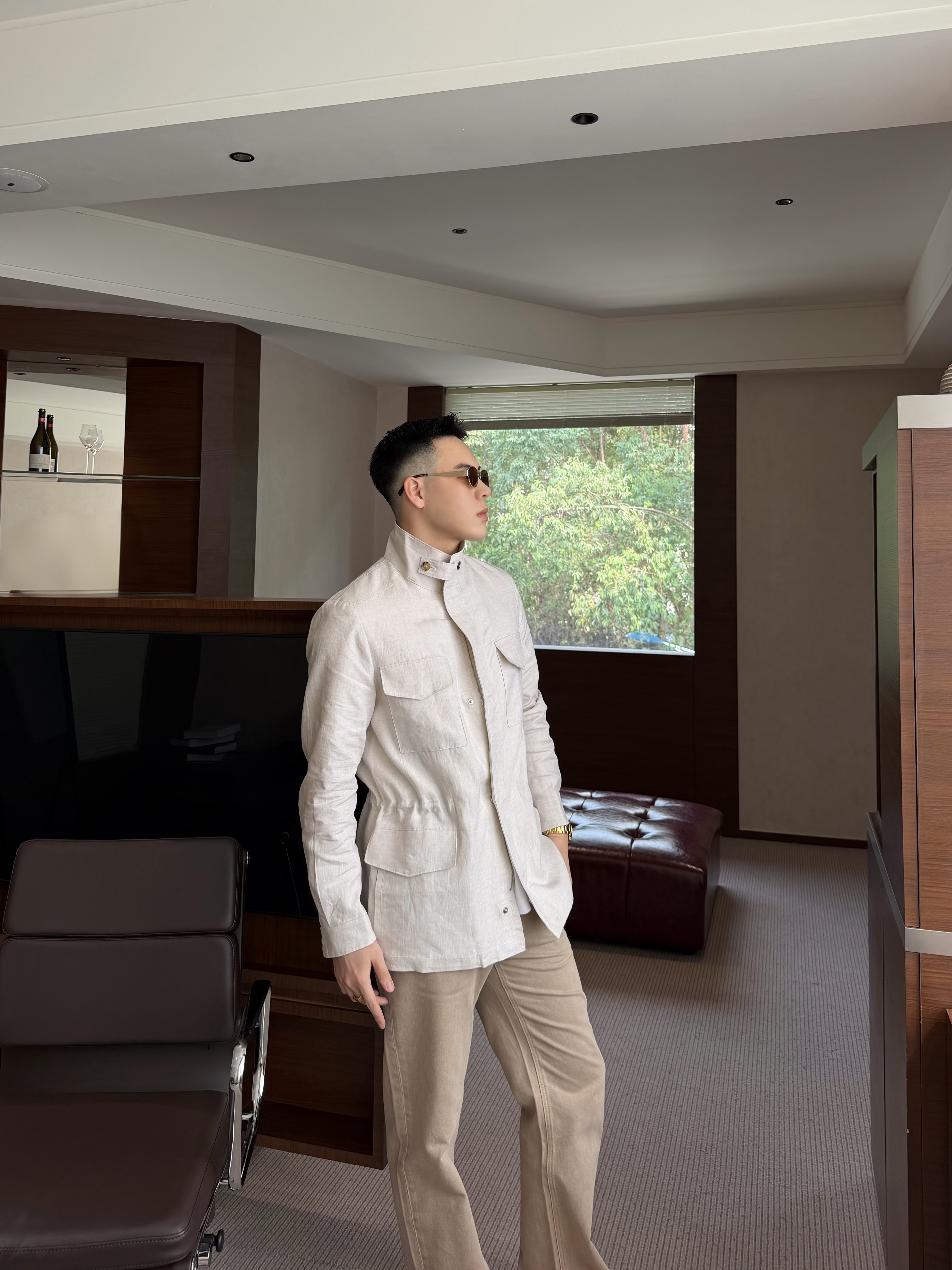 P1299 Linen solid color jacket · image 20