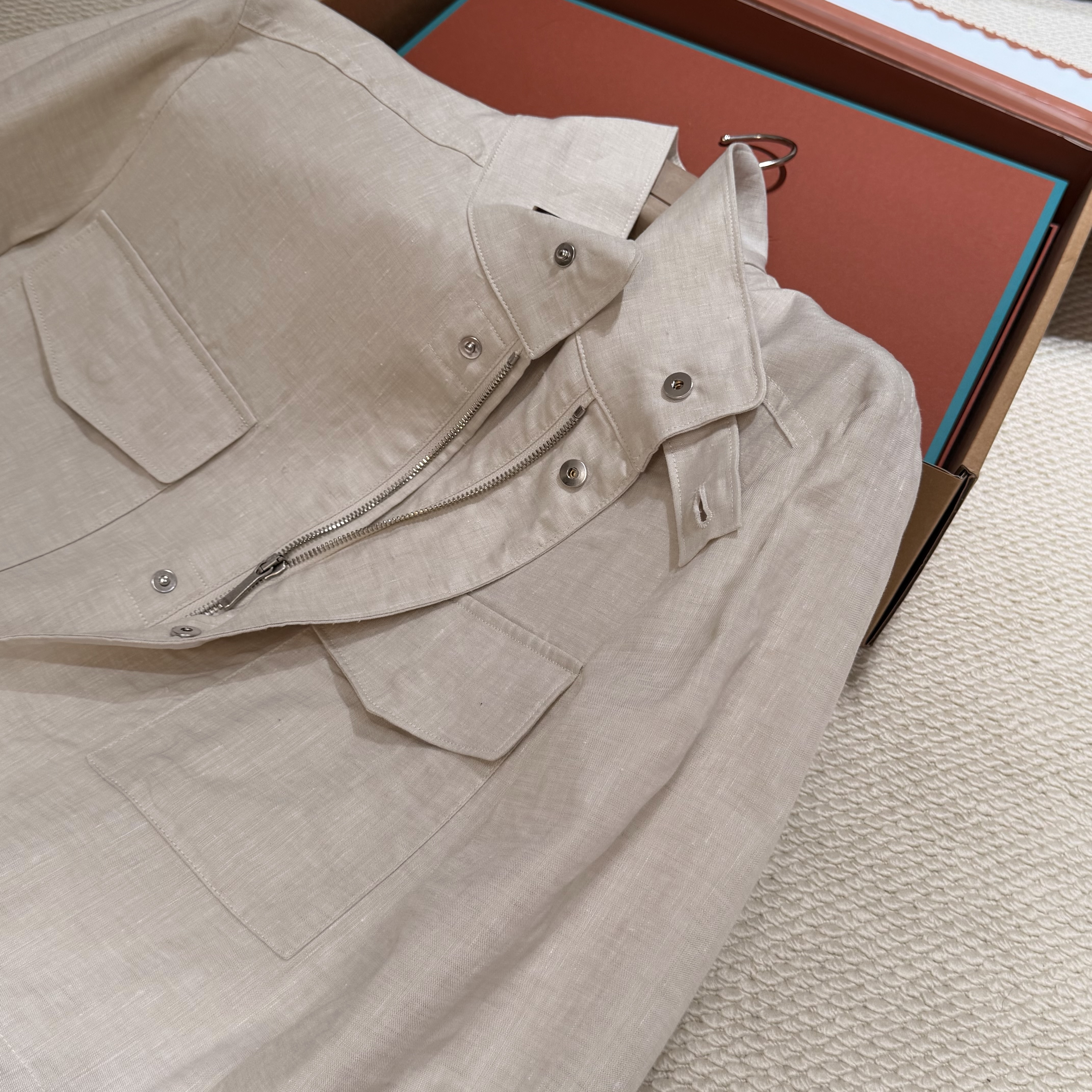 P1299 Linen solid color jacket · image 16
