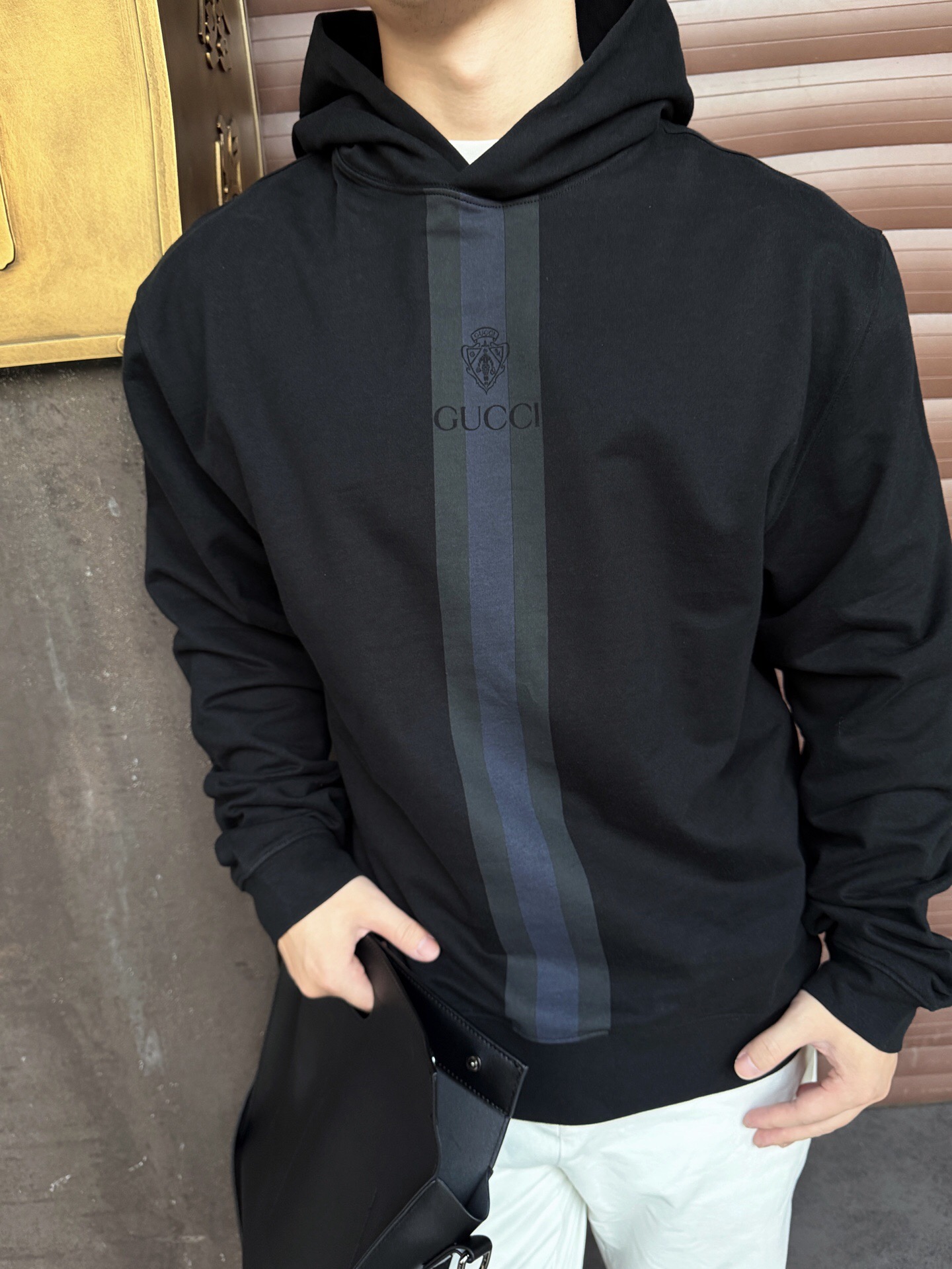 P369 Black ribbon printed hoodie · image 20