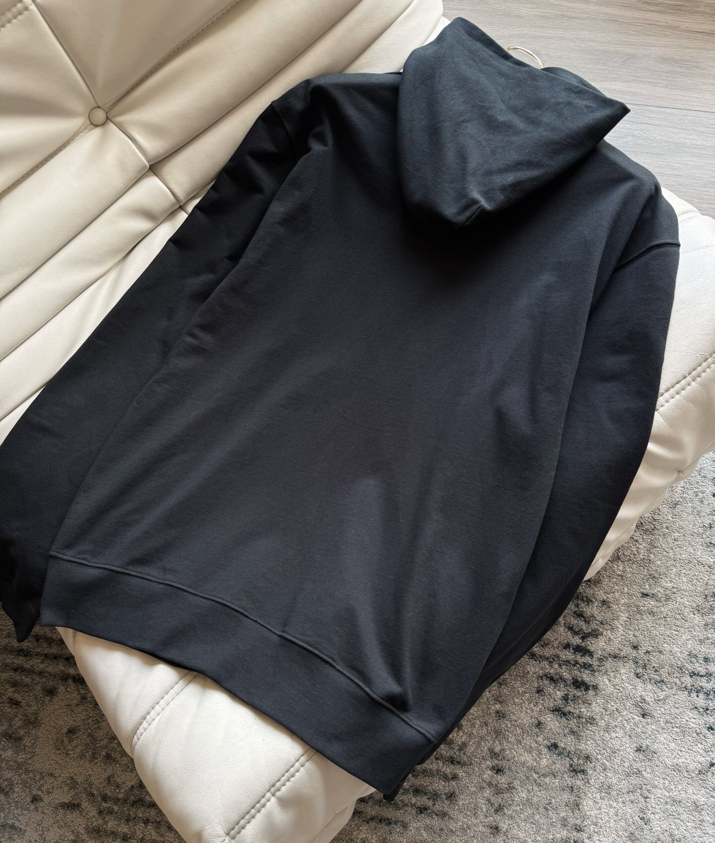 P369 Black ribbon printed hoodie · image 6